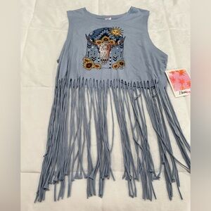 Boho Fringe Cropped Tank